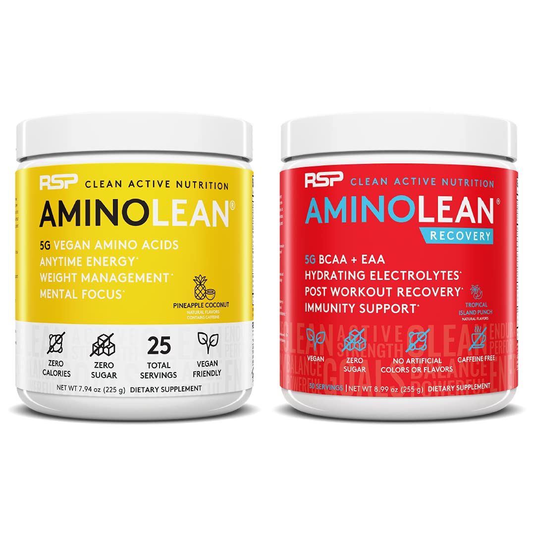 RSP NUTRITION Vegan AminoLean Pre Workout Energy (Pineapple Coconut 25 Servings) RSP NUTRITIONAu supplements