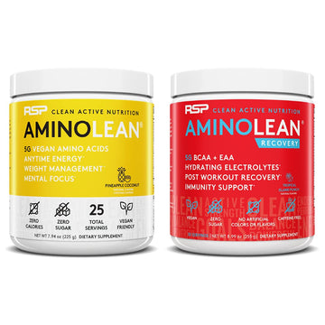 RSP NUTRITION Vegan AminoLean Pre Workout Energy (Pineapple Coconut 25 Servings) RSP NUTRITIONAu supplements