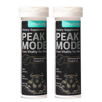 DrBioCare Peak Mode Core Vitality for Men 7-in-1 Effervescent Tablets | Tongkat Ali, Maca & L-Arginine，Ashwagandha, | Boost Stamina, Drive & Blood Flow for Good Performance | Berry Flavor 24 Tablets DrBioCareAu supplements
