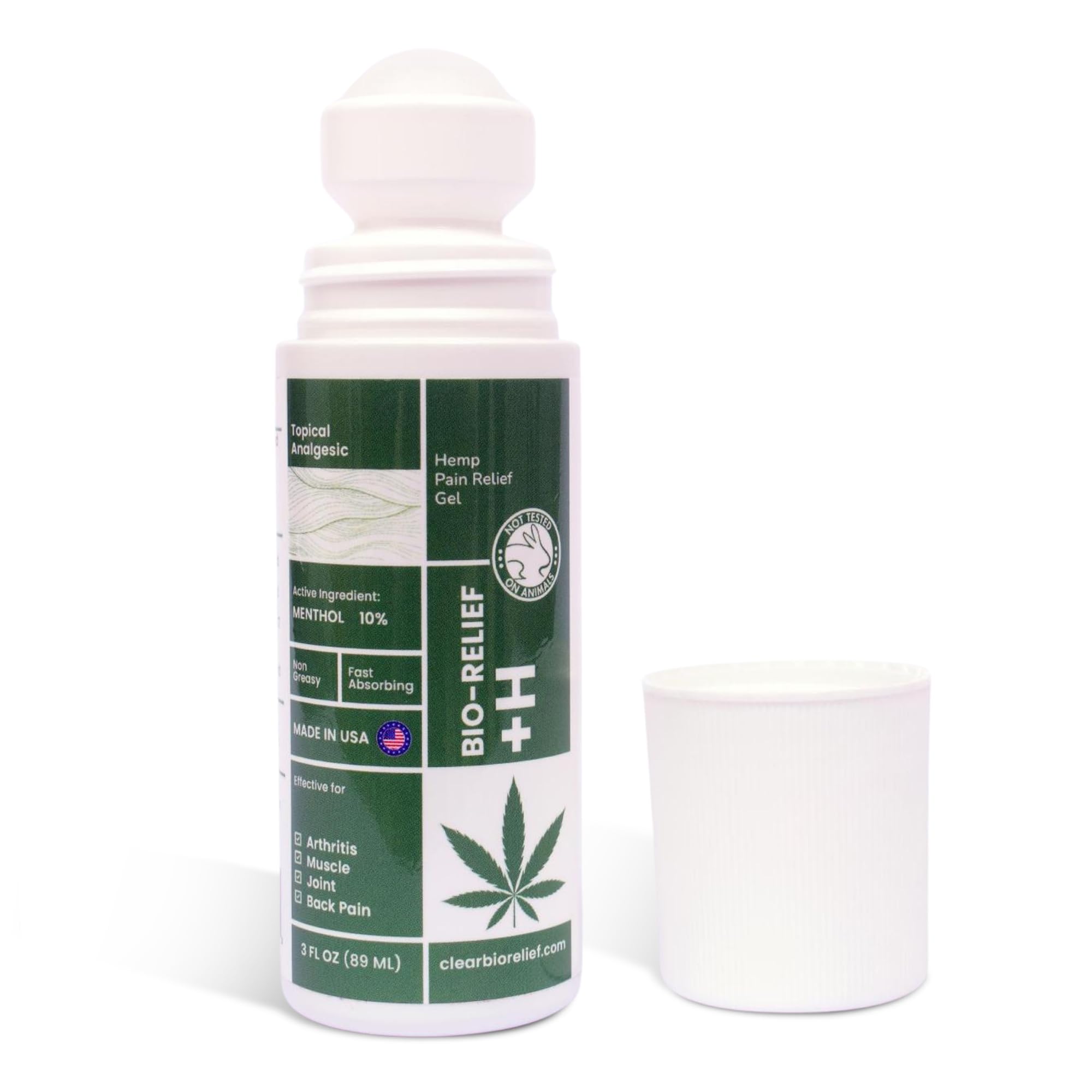 BIO-RELIEF Fast-Acting Hemp Pain Relief Roll On - Highly Effective, Cool & Topical Pain Relief Extra Strength for Arthritis, Muscle, Joint & Back – Easy Roll On Maximum Strength Scientific Solutions GlobalAu supplements