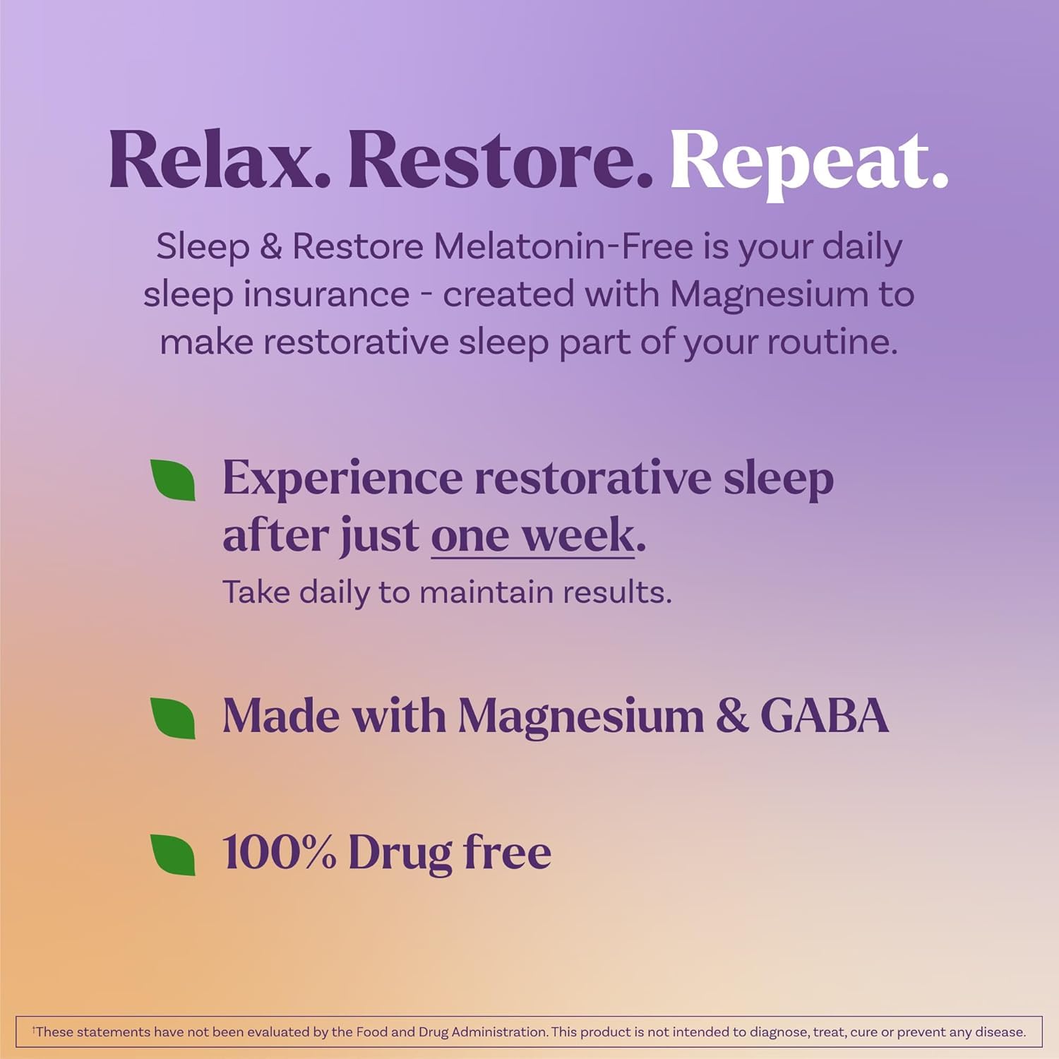 Natrol Sleep & Restore Magnesium Glycinate Blend Gummies, Magnesium for Sleep Aids for Adults, Melatonin-Free, Cherry Flavored, 30 Day Supply, 60 Gummies (Pack of 2) NatrolAu supplements