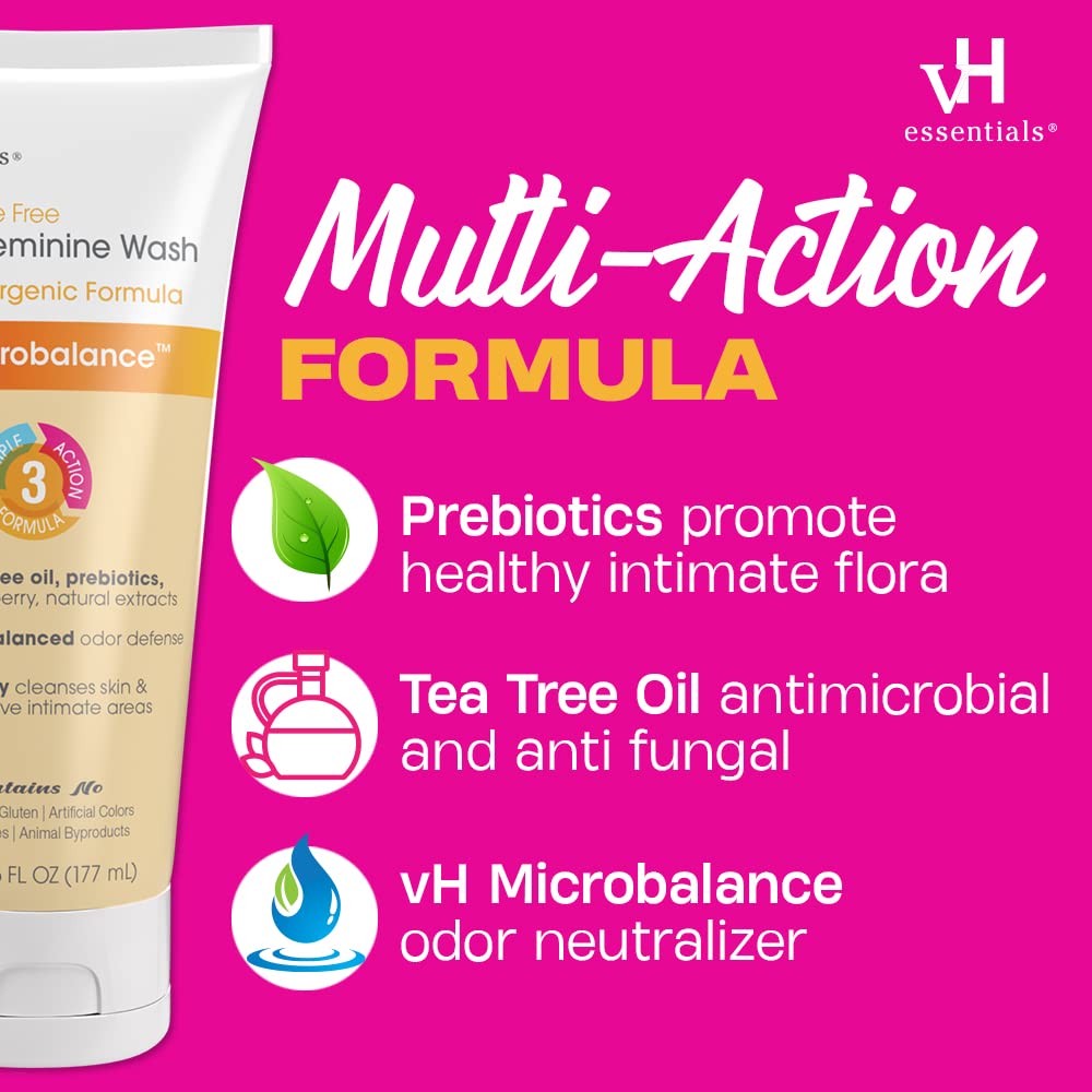 vH essentials Daily Feminine Wash - Fragrance Free, Hypoallergenic with Tea Tree Oil vH essentialsAu supplements