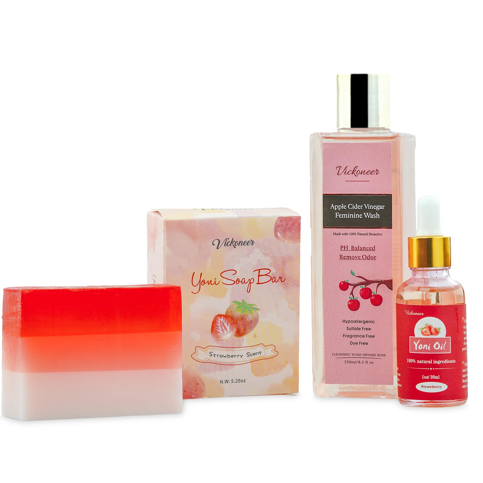 3 Pack Feminine Wash Yoni Bar Yoni Oil Set for Women, Yoni Wash for Balance Vagina PH Wetness tovaginshAu supplements