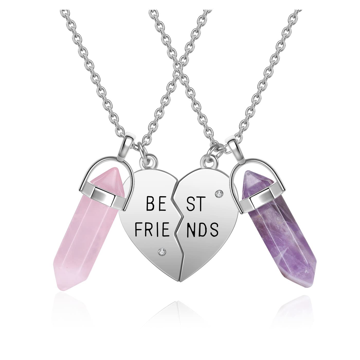 PESOENTH Best Friend Necklace for 2 Girls Gifts- BFF Friendship Necklaces Women Matching PESOENTHAu supplements