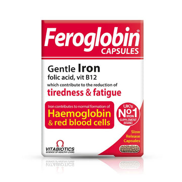 Feroglobin Iron Capsule Helps to reduce tiredness and fatigue FeroglobinUS supplements