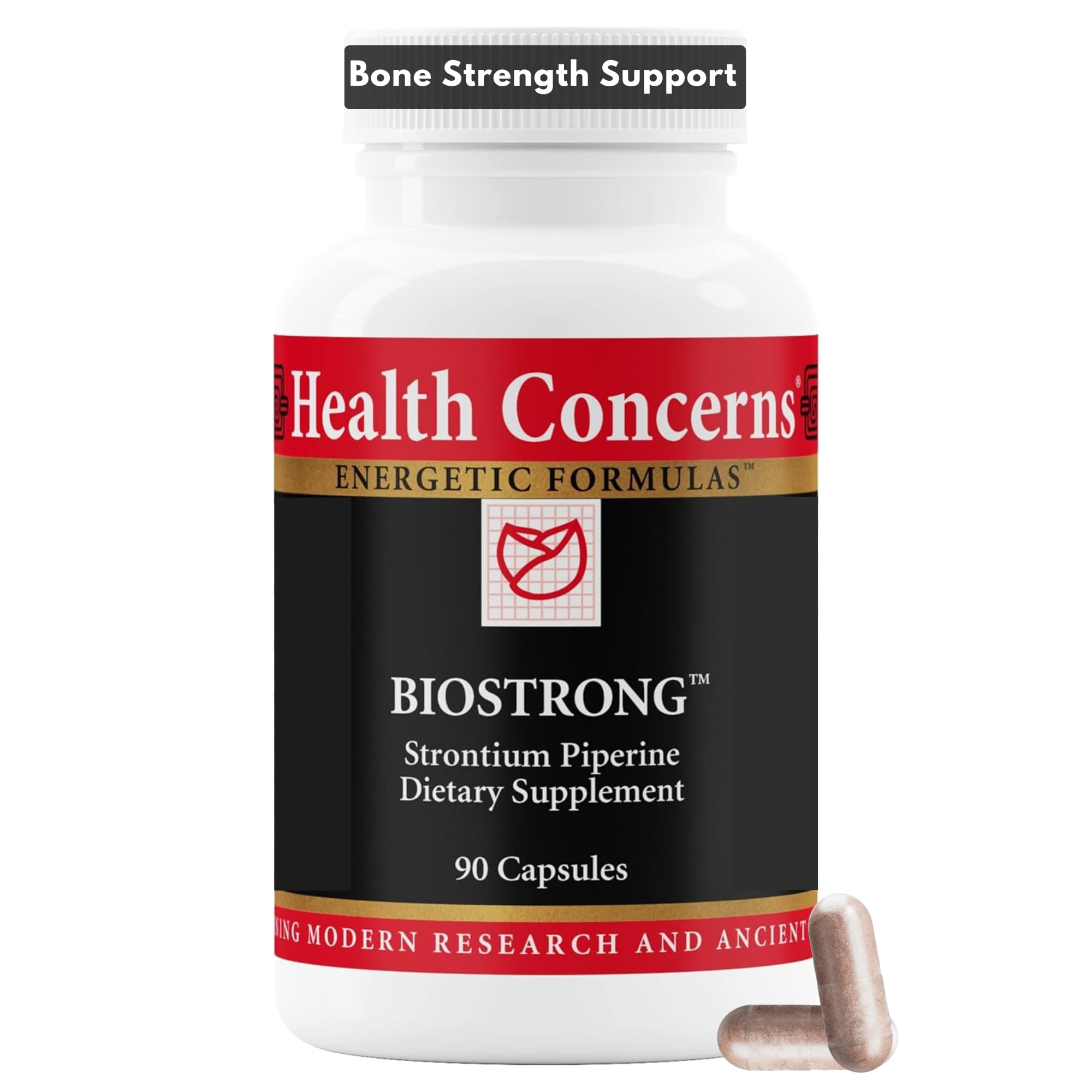 Health Concerns BioStrong – Bone Strength & Density Support Supplement – Strontium & BioPerine Black Pepper Extract for Joint Mobility – Chinese Herbal Blend for Men & Women – 90 Capsules Health ConcernsAu supplements