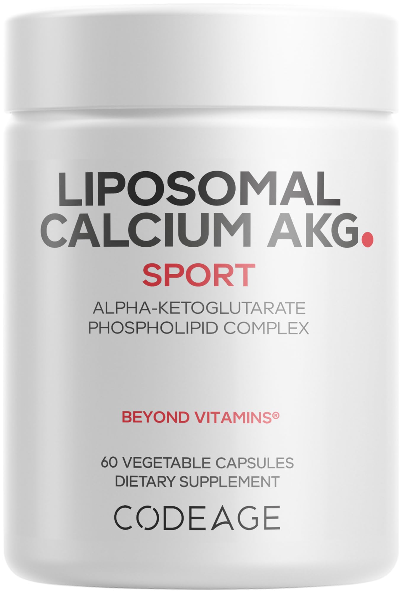 Codeage Liposomal Calcium AKG Supplement - Calcium Alpha-Ketoglutarate - 2-Month Supply - Liposomal Delivery - 1 Capsule Per Serving - Non-GMO, Gluten-Free - 60 Capsules CodeageAu supplements