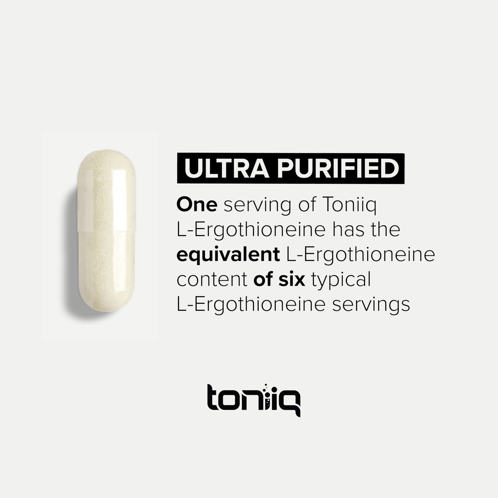 Ergothioneine with Clinically Studied MitoPrime® - High Potency 30mg with 98% Purity - Fermentation-Based L Ergothioneine Supplement - Longevity and Immune Support - Third-Party Tested, 90 Capsules ToniiqAu supplements