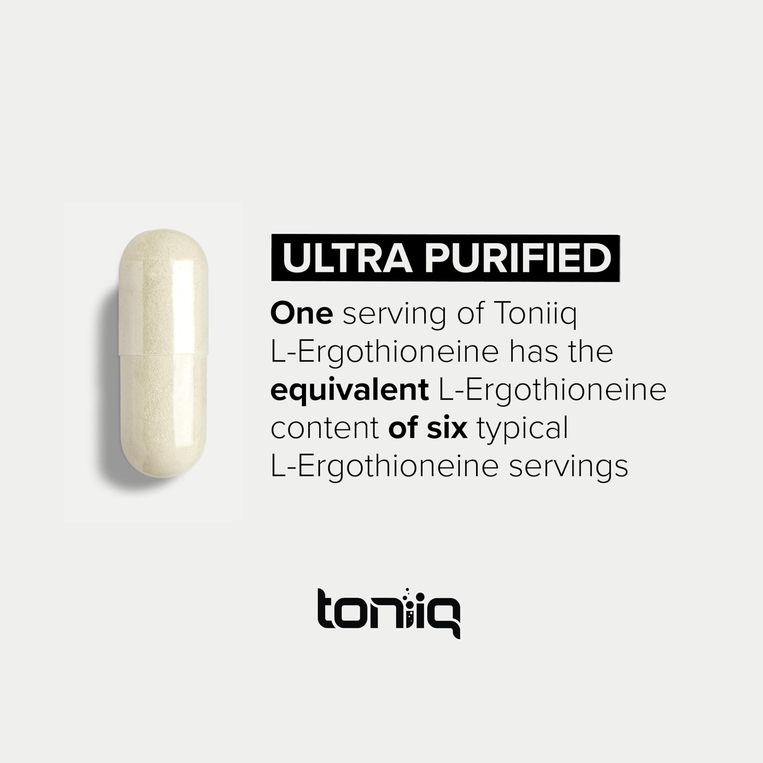 Ergothioneine with Clinically Studied MitoPrime® - High Potency 30mg with 98% Purity - Fermentation-Based L Ergothioneine Supplement - Longevity and Immune Support - Third-Party Tested, 90 Capsules ToniiqAu supplements