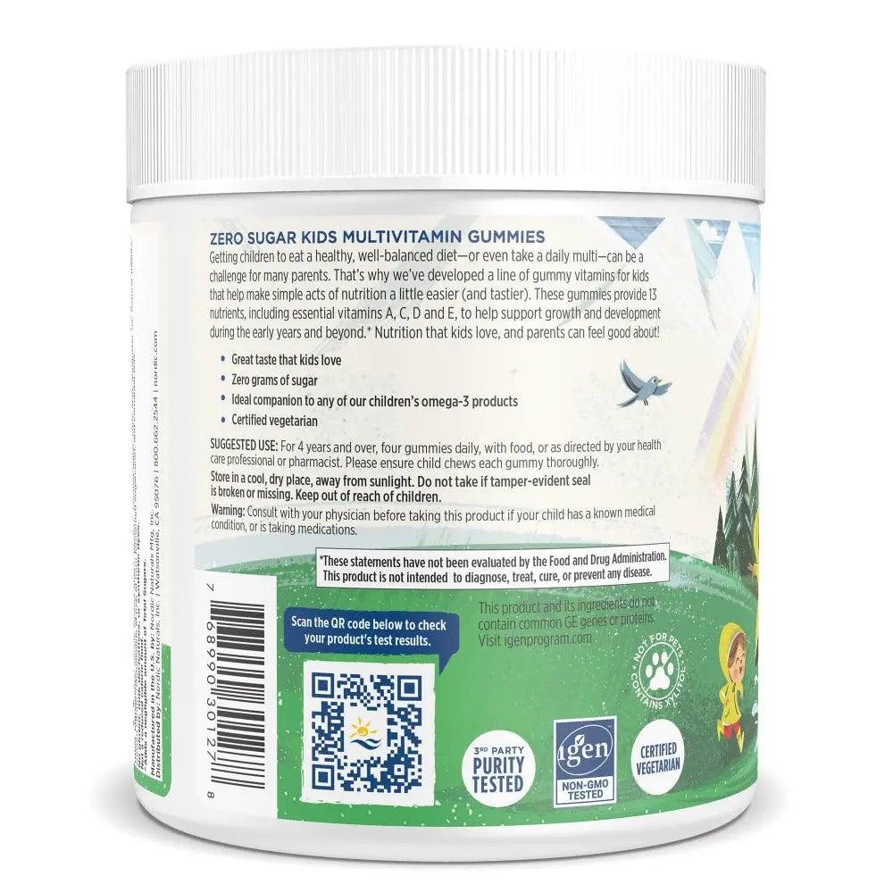 Nordic Naturals Zero Sugar Kids Multi Gummies, Orange Lemon - 120 Gummies - Great-Tasting Multivitamin for Ages 4+ Nordic NaturalsAu supplements