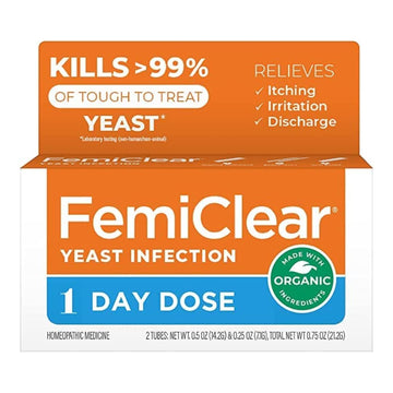FemiClear 1-Day Dose Yeast Infection | Yeast Infection Relief | Homeopathic Solution FemiClearAu supplements