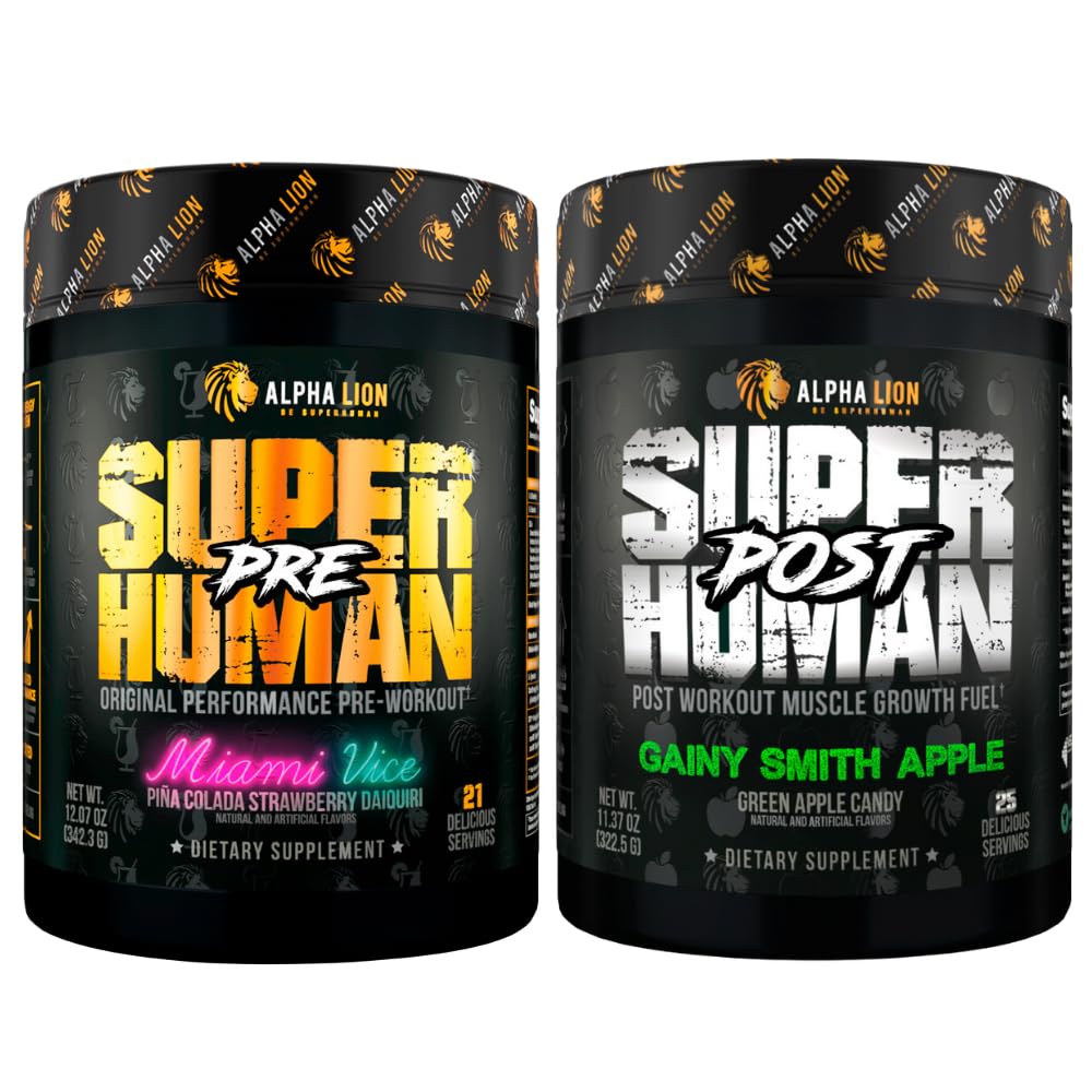 ALPHA LION Superhuman Pre Workout Powder & Post Workout Recovery Bundle ALPHA LIONAu supplements