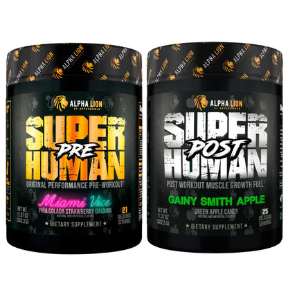 ALPHA LION Superhuman Pre Workout Powder & Post Workout Recovery Bundle ALPHA LIONUS supplements