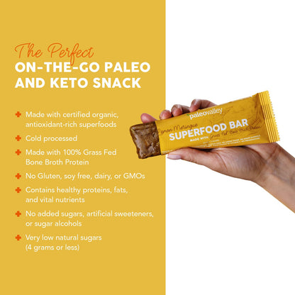 Paleovalley Superfood Bars – Lemon Meringue– 10 Pack – 9g Protein per Bar – Gluten-Free, Grain-Free, Paleo, Non-GMO – On-the-Go Snack PaleovalleyUS supplements