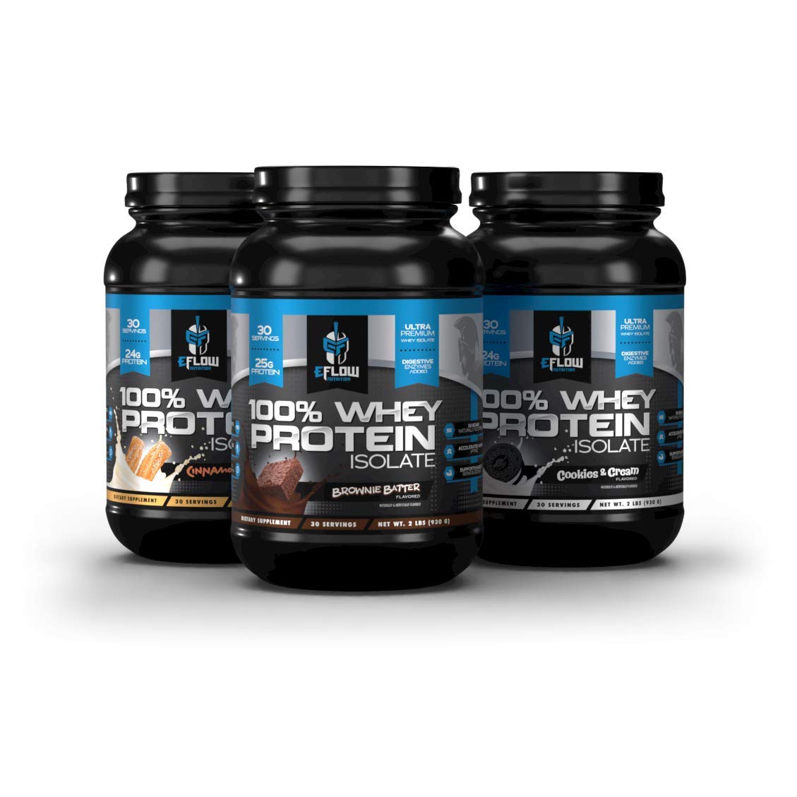 eFlow Nutrition 100% Whey Protein Isolate - Gluten & Lactose-Free Digestive Enzymes eFlow NutritionUS supplements