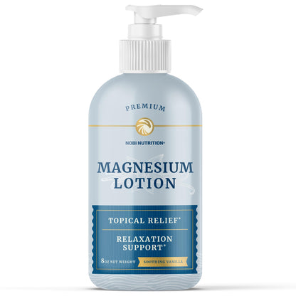 Magnesium Lotion | Relieves Muscle Cramps & Soreness | Relaxation & Calming Support Nobi NutritionUS supplements