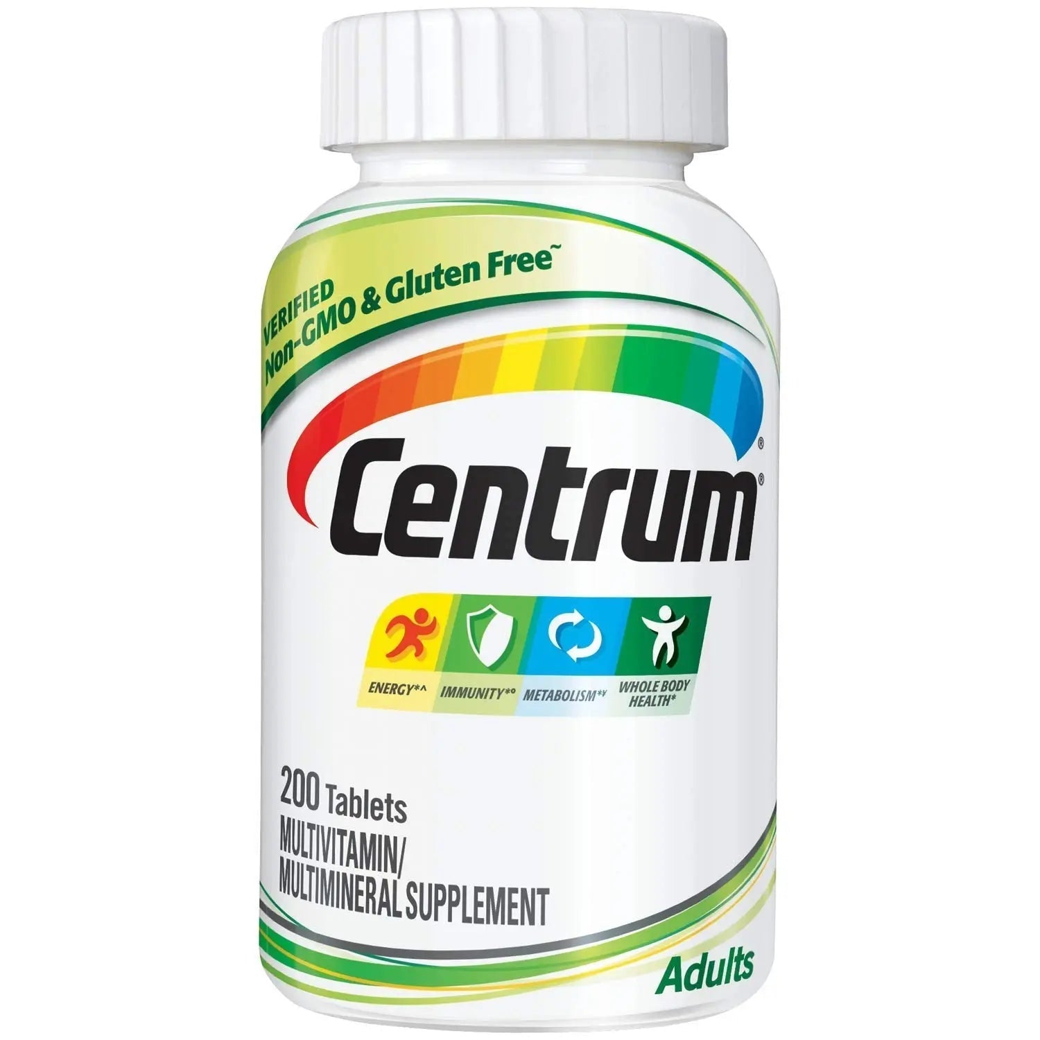 Centrum Adult Multivitamin/Multimineral Supplement with Antioxidants, Zinc, Vitamin D3 and B Vitamins, Gluten Free, Non-GMO Ingredients - 200 Count CentrumAu supplements