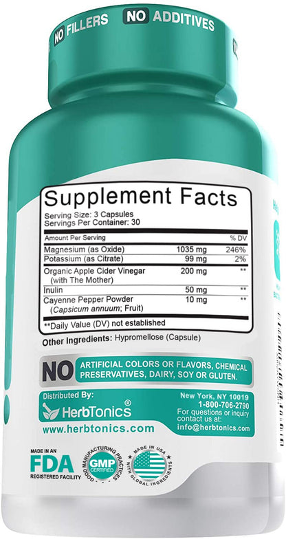 Herbtonics Oxygen Based Colon Cleanse and Detox Digestive System Formula | with Apple HerbtonicsUS supplements