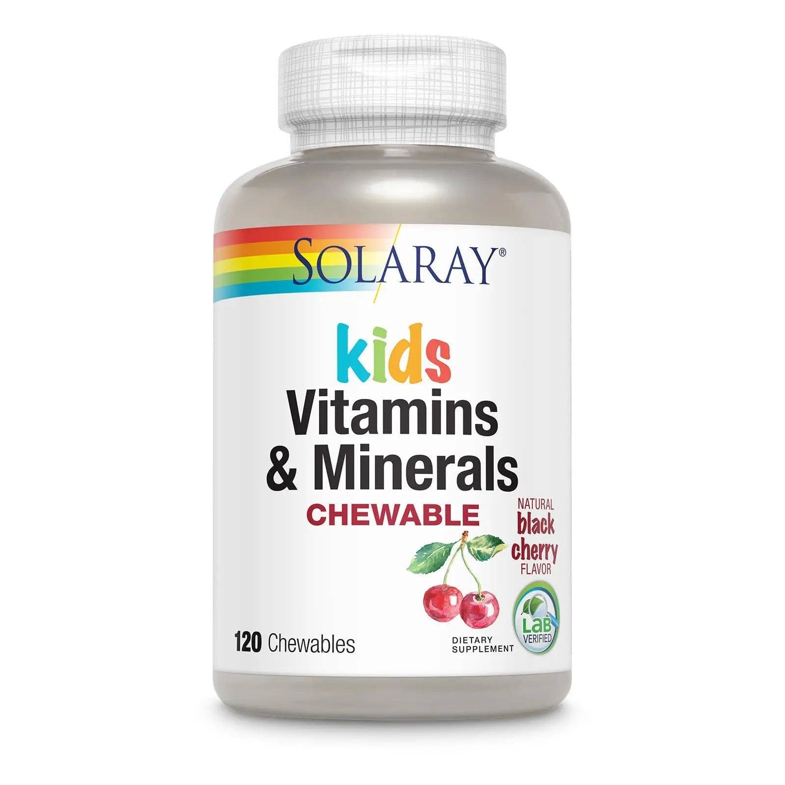 SOLARAY Childrens Vitamins & Minerals Complete Multivitamin for Kids Great Black Cherry Flavor SOLARAYAu supplements