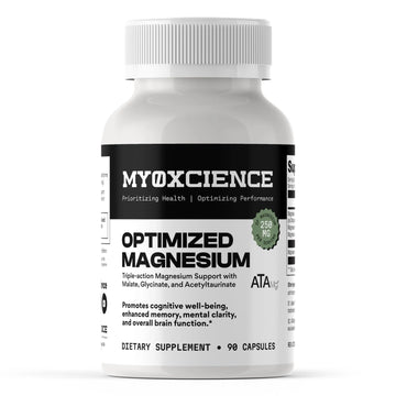 MYOXCIENCE Optimized Magnesium Glycinate + Magnesium Taurate (as ATAmag®) for High Brain Bioavailability to Support Stress Relief and Sleep | 30 Servings MYOXCIENCEAu supplements