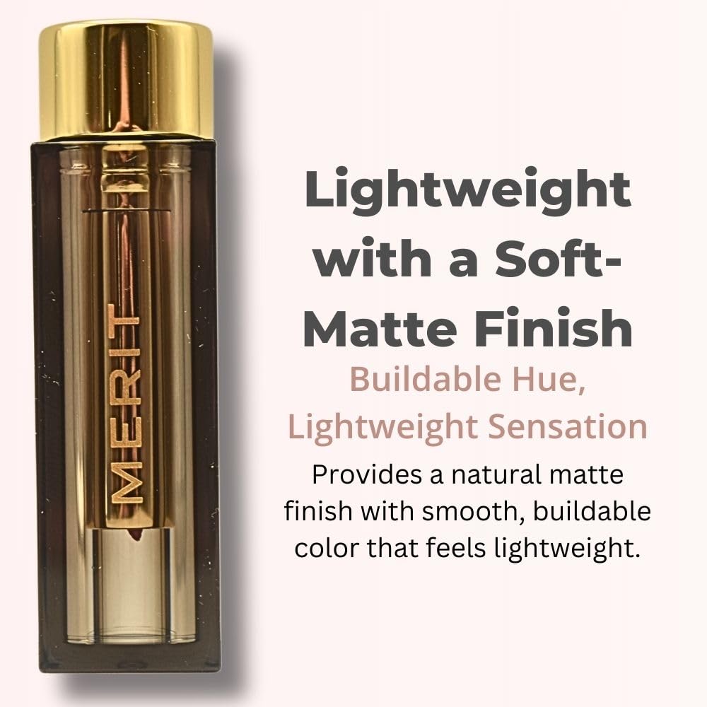Merit Signature Lip Lightweight Matte Lipstick - 0.10 oz / 3 g (Sunday (pink), standard) MeritAu supplements