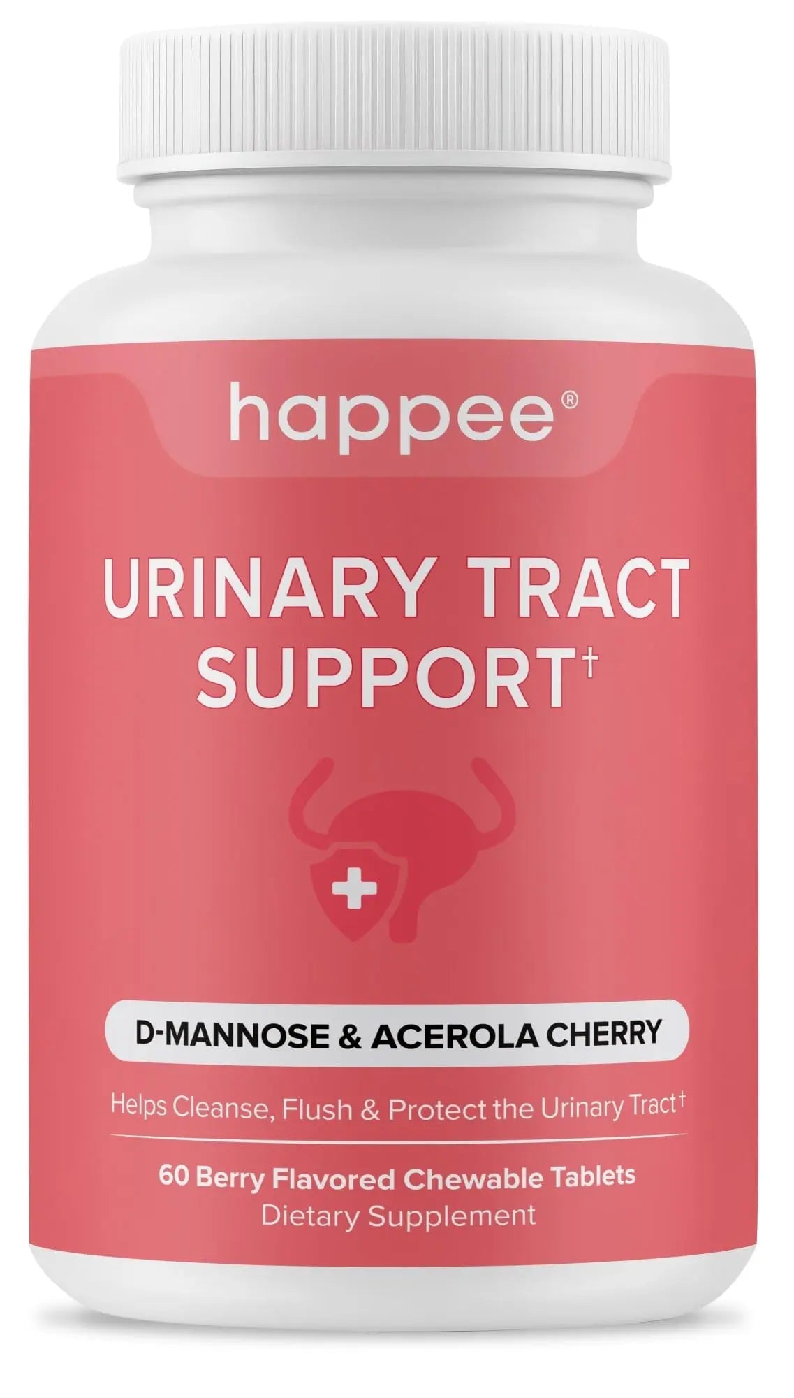 Happee Urinary Tract Health Supplement for Women & Men – Fast-Acting UTI Relief and Prevention, 500mg D-Mannose & Antioxidants, Supports Kidney and Bladder Health, Berry Flavor, 60 Chewables HappeeAu supplements
