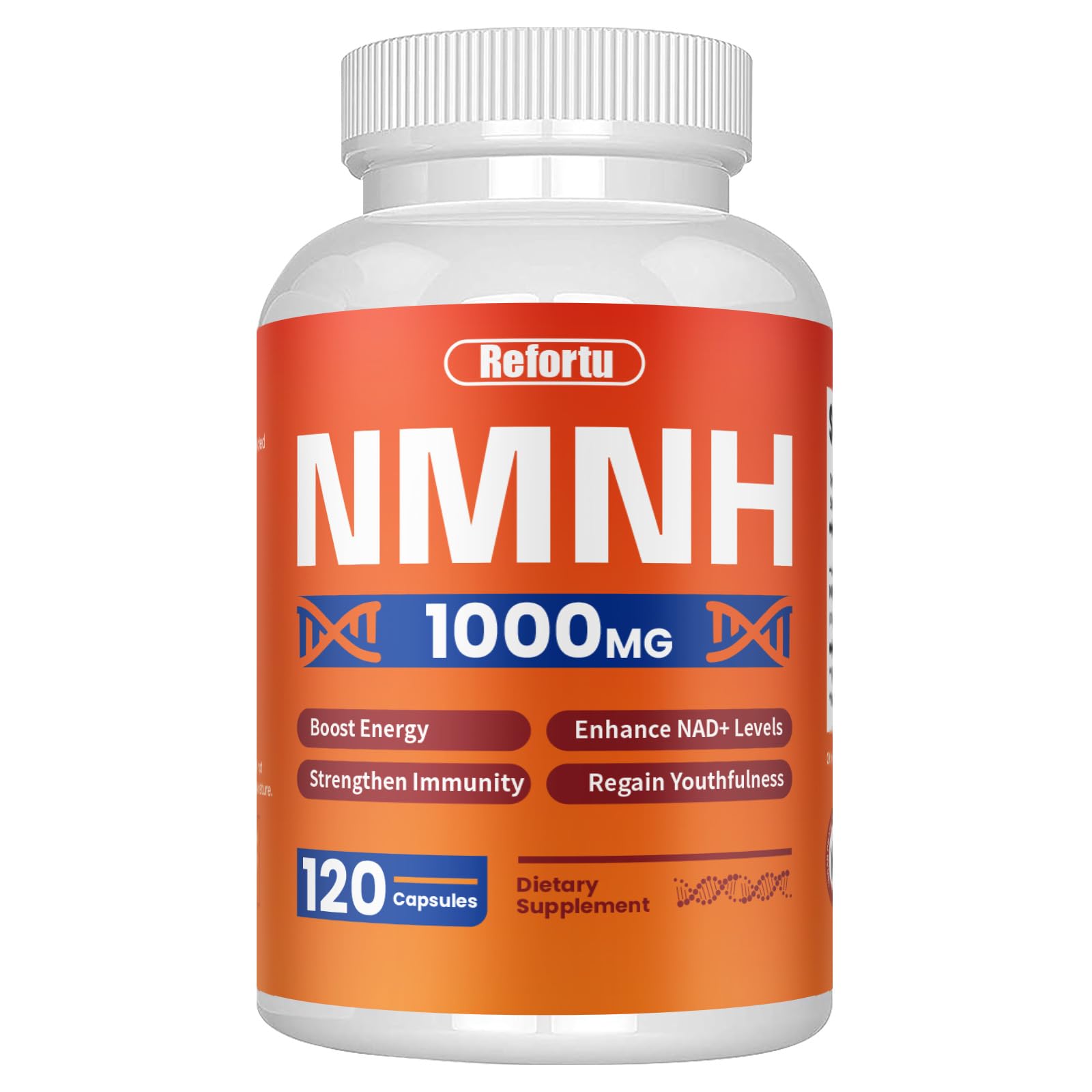 NMNH Supplement(Dihydronicotinamide Mononucleotide),Nicotinamide Mononucleotide for NAD+ Booster,1000mg per Serving,Supports Energy & Overall Health,120 Capsules RefortuAu supplements