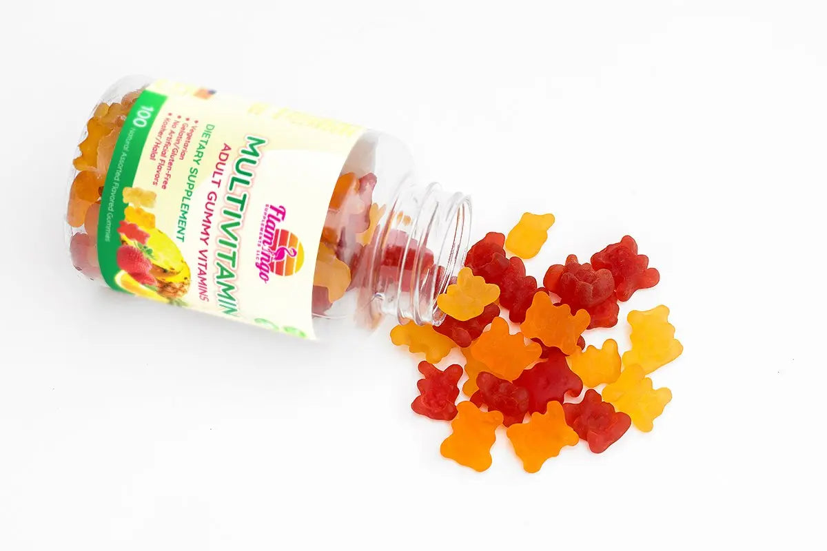 Flamingo Supplements Multivitamin Gummies | Vegan Friendly, Kosher Halal NO Gluten or Gelatin, no GMO| for Men, Women & Kids| Flamingo SupplementsAu supplements