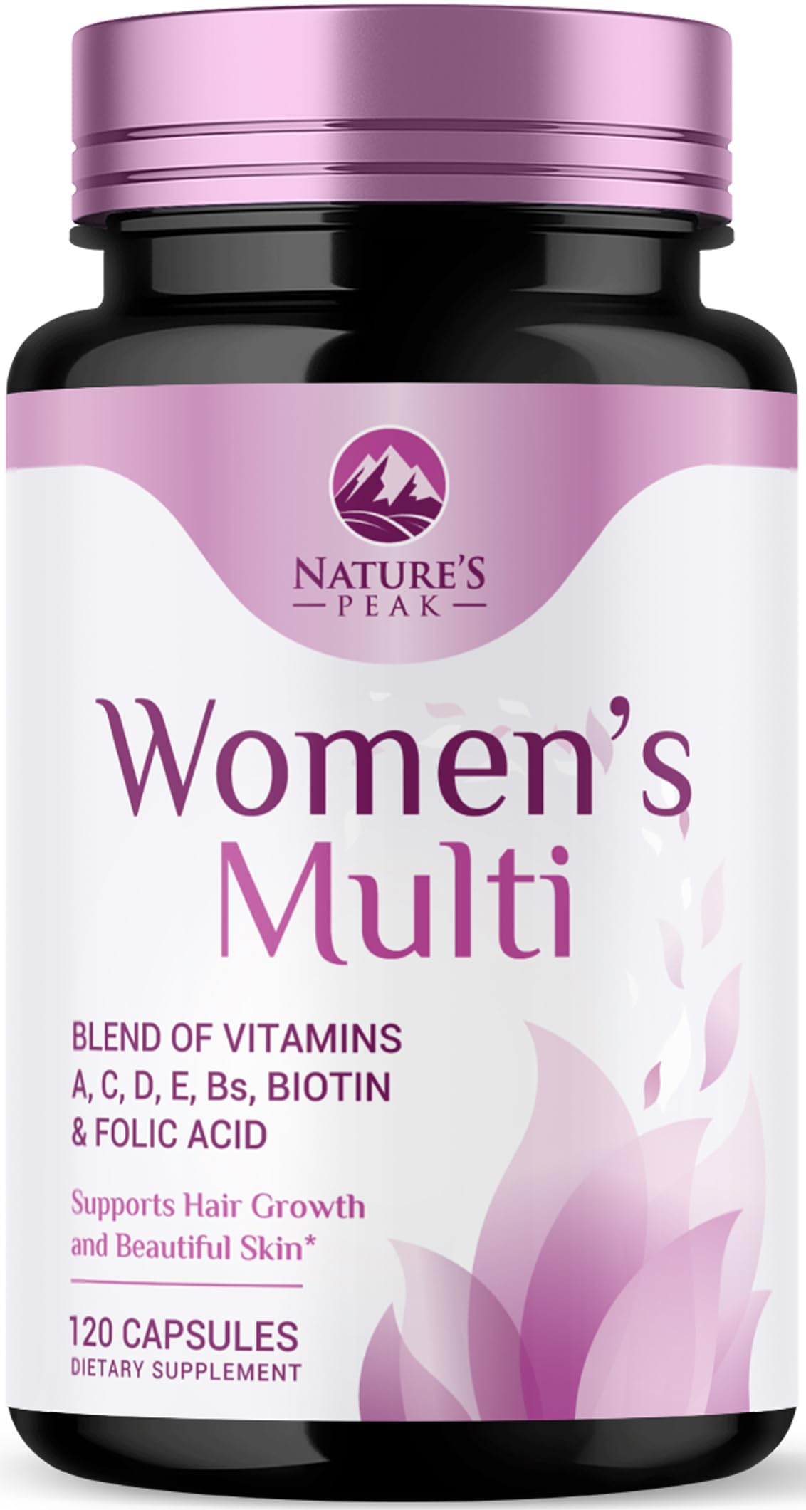 Multivitamin for Women - Complete Daily Womens Multivitamins with Calcium, Folate, Vitamin A, C, D, E & B Vitamins, Zinc and Iron - Multi Vitamins for Bone, Energy & Immune Support - 120 Capsules Nature's PeakAu supplements