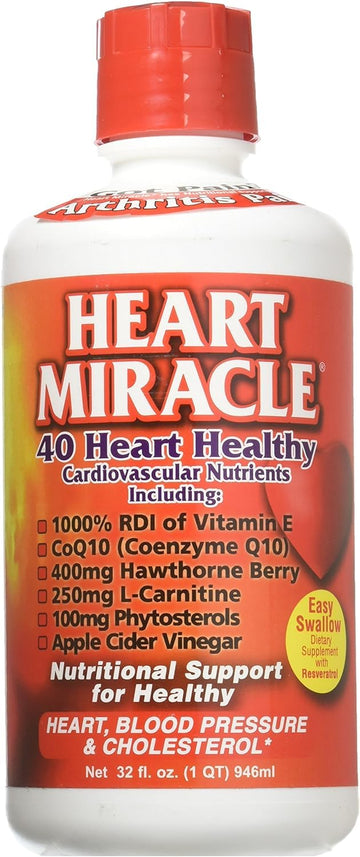 Century Systems - Heart Miracle, Nutritional Supplement for Blood Pressure, Cholesterol, and Cardiovascular Support, 32 Ounce Liquid, 16-32 Servings Century SystemsAu supplements