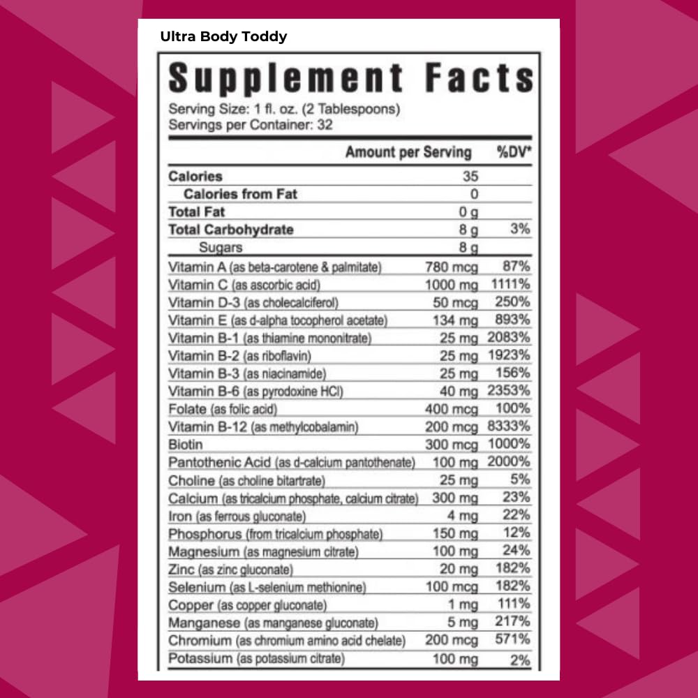 Youngevity Ultra Body Toddy - 100+ Nutrient Mega Multi-Vitamin Mineral Supplement for Men and Women - Enhanced Absorption - Phytonutrients - Amino Acids - (32 Fl Oz) YoungevityAu supplements