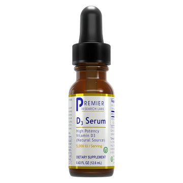 Premier Research Labs Vitamin D3 Serum - Liquid Vitamin D Oil Drops for Adults, Liquid Vitamin D3 5000 IU, Sublingual Vit D3 Liquid - 0.43 fl oz Premier Research LabsAu supplements