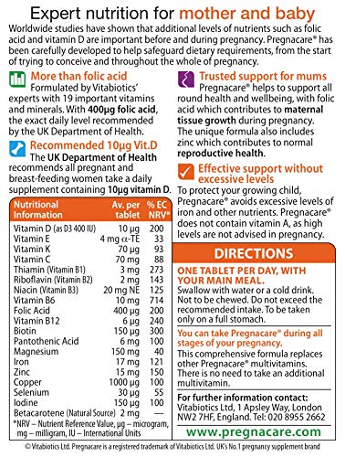 Pregnacare Vitabiotics During Pregnancy Original, 30 Count (Pack of 1) PregnacareUS supplements