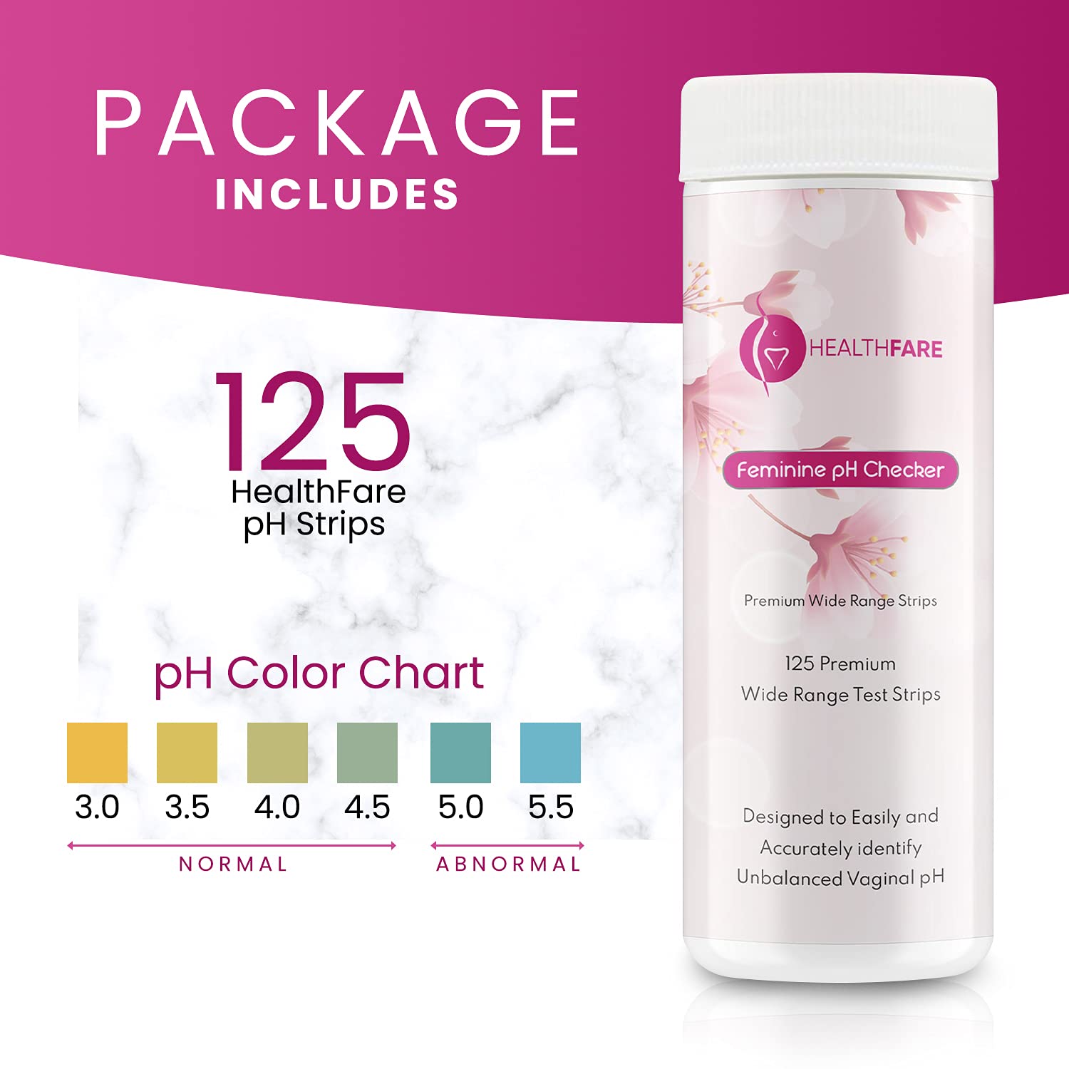 Healthfare Feminine pH Checker Test Strips to Monitor Intimate Health, Balance pH Level 3.0-5.5 HealthfareAu supplements