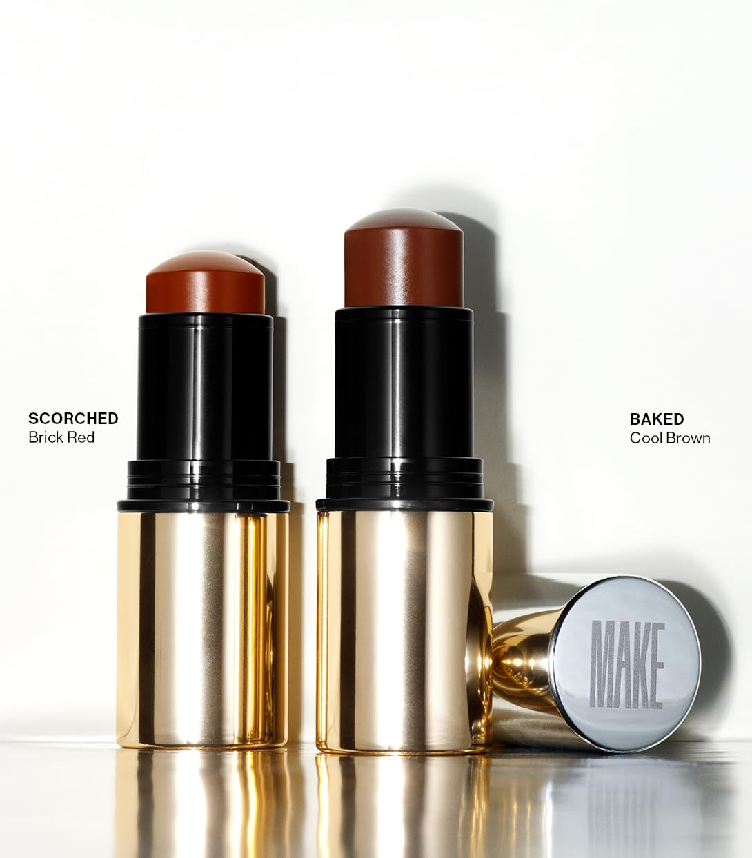 MAKE Beauty Heat Stroke Cream Blush Stick for Cheeks with Natural Hydrating Dewy Finish. Creamy Gel Blush Balm - Shade Baked, Deep Chocolate Brown Cheek Tint MAKEAu supplements