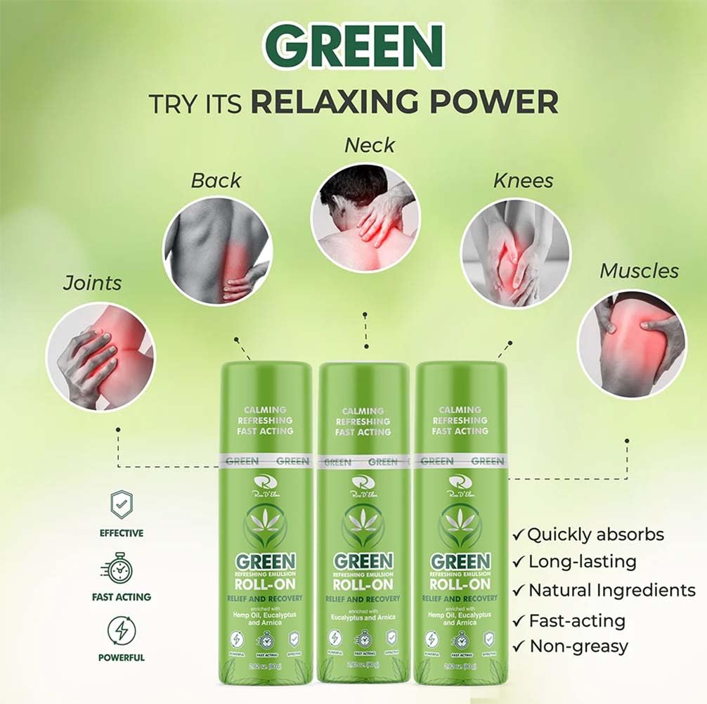 Ross D’Elen Green Menthol ROLL-ON 3-Pack ROSS D'ELENAu supplements