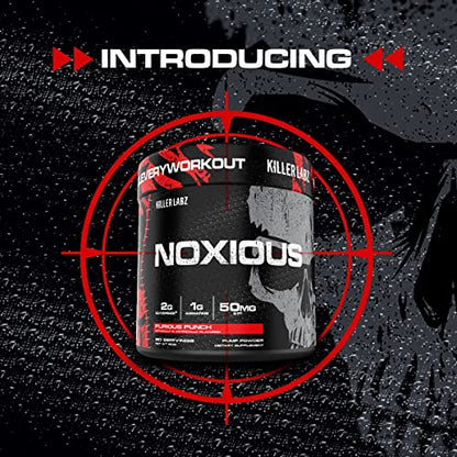 Noxious Extreme Nitric Oxide Booster Pump Pre-Workout Powder | Endurance and Muscle KILLER LABZUS supplements