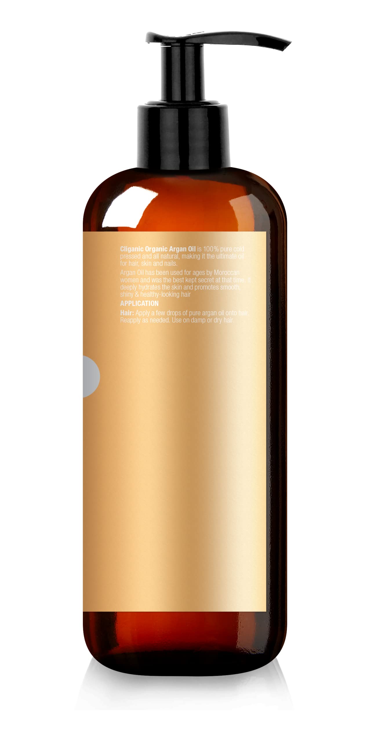 Cliganic Organic Argan Oil 16oz with Pump, 100% Pure | Bulk for Hair, Face & Skin CliganicAu supplements