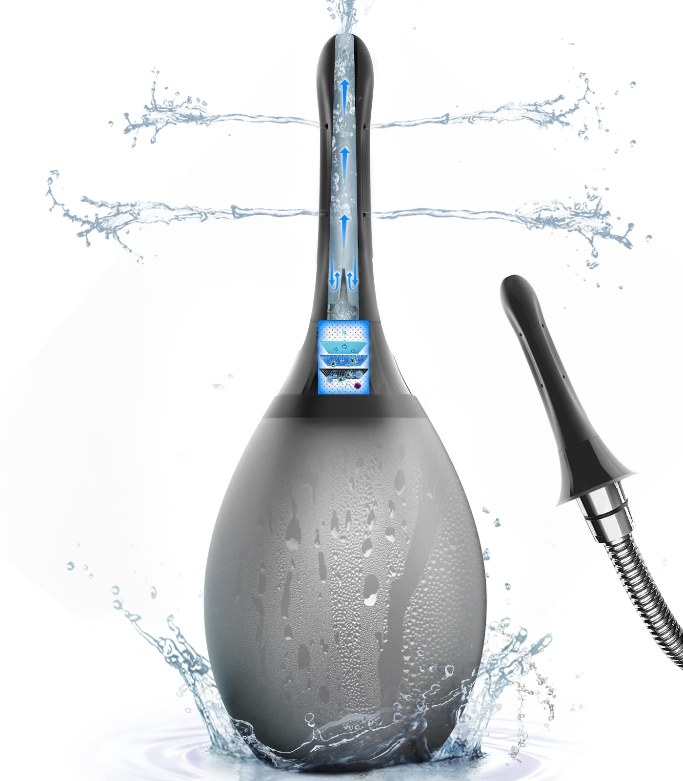 Enema Douche Anti Back-Flow, Amal Douche Connected to Shower Hole,Enema Bulb with 7 Spouts PropoDuscheAu supplements