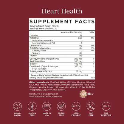 CYMBIOTIKA Heart Health Supplement with CoQ10, Red Yeast Rice & Inositol, Gluten Free Supplements to Support Circulation & Aging, Organic Orange Cream Flavor, 30 Pack CYMBIOTIKAUS supplements