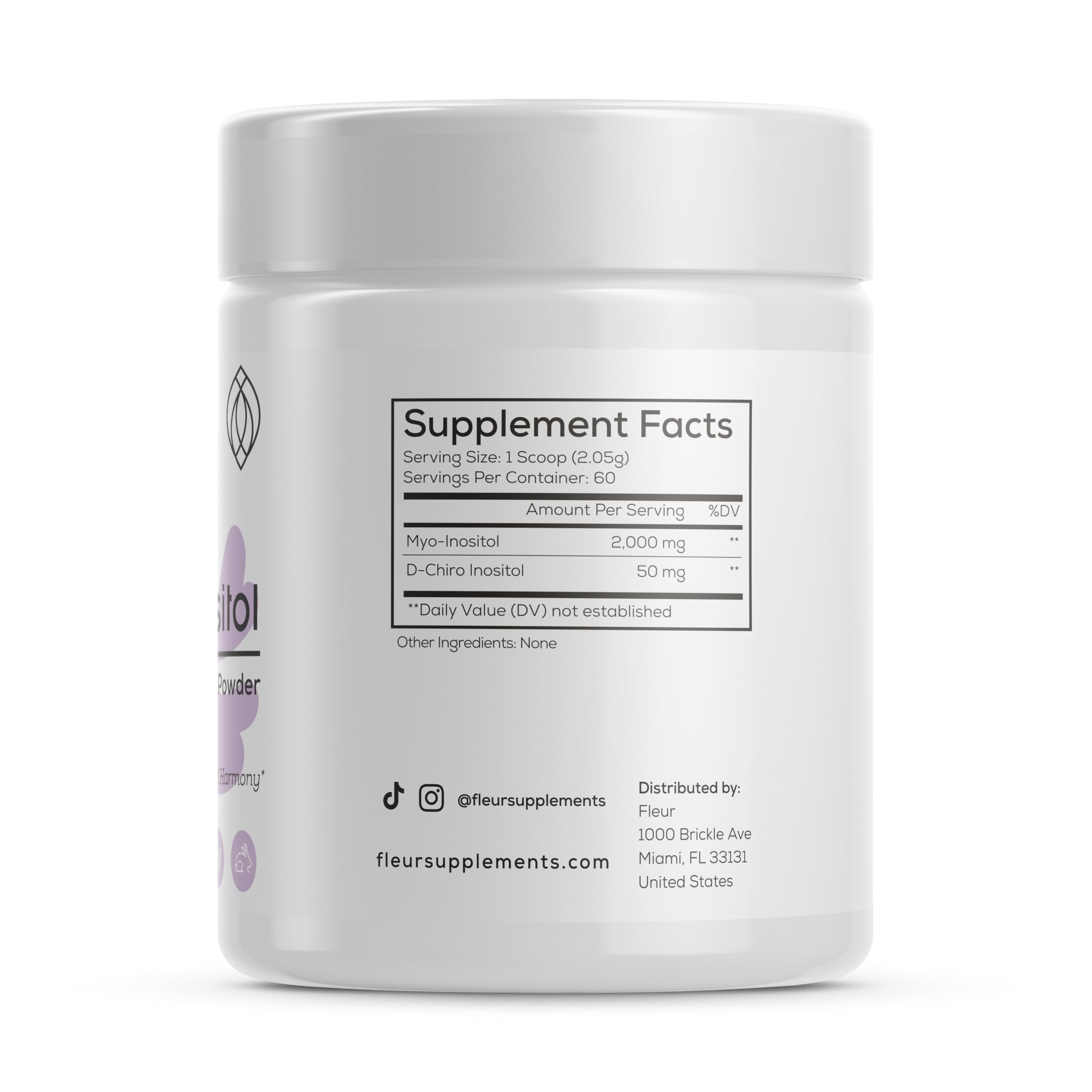 FLEUR Myo-Inositol & D-Chiro Inositol Powder, Hormone Balance and Ovarian Function FLEURUS supplements