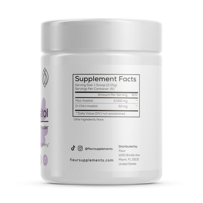 FLEUR Myo-Inositol & D-Chiro Inositol Powder, Hormone Balance and Ovarian Function FLEURUS supplements