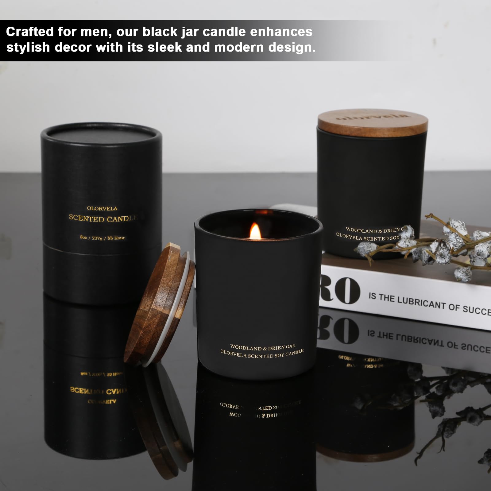 olorvela Candles for Men Wood Wicked Candles for Home Scented Mens Candle Aromatherapy 8oz olorvelaAu supplements