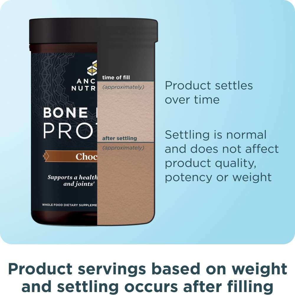 Ancient Nutrition Protein Powder Made from Real Bone Broth, Chocolate, 20g Protein Per Serving, 20 Serving Tub, Gluten Free Hydrolyzed Collagen Ancient NutritionUS supplements