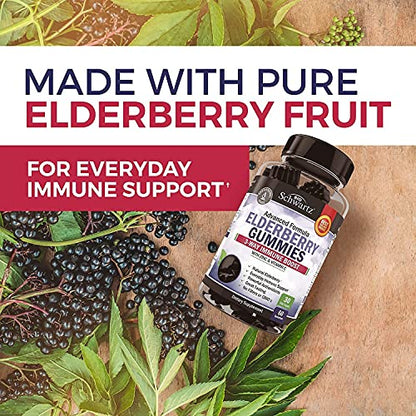 Elderberry Gummies with Zinc and Vitamin C for Adults & Kids - Natural Immune Support BioSchwartzUS supplements