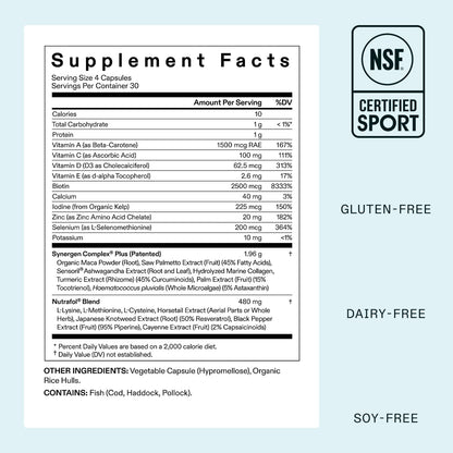 Nutrafol Women's Balance Hair Growth Supplements, Ages 45 and Up, Clinically Proven for Visibly Thicker Hair and Scalp Coverage in 3-6 Months, Dermatologist Recommended - 1 Month Supply Refill Pouch NutrafolUS supplements