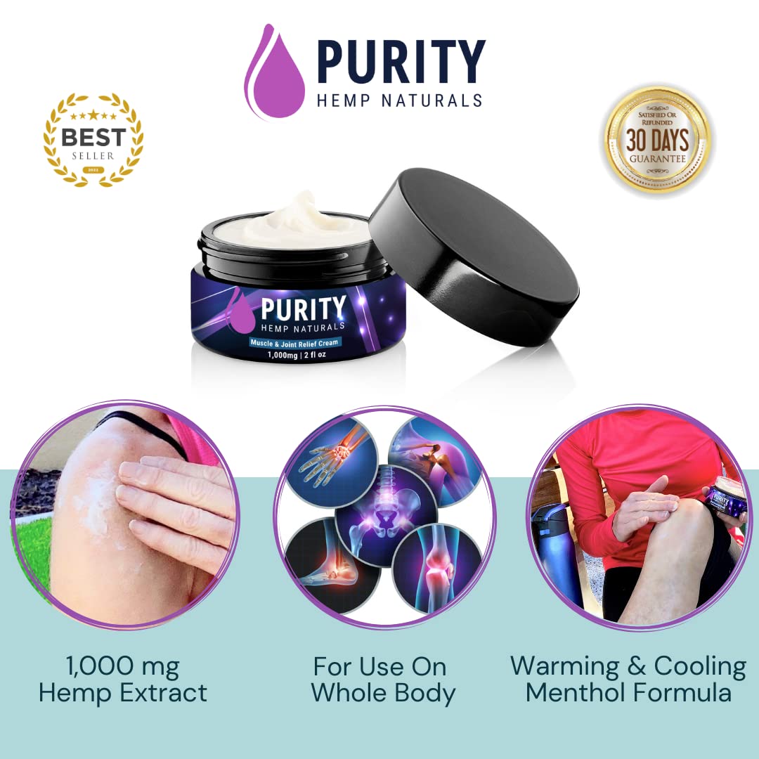 Purity Hemp Naturals HOT & COOL Hemp Cream — 1,000mg Hemp Oil Extract, Dual Warming & Cooling Sensation, Fast Absorbing Non-Greasy Formula, Made in USA — 2 Fl Oz Purity Hemp NaturalsAu supplements