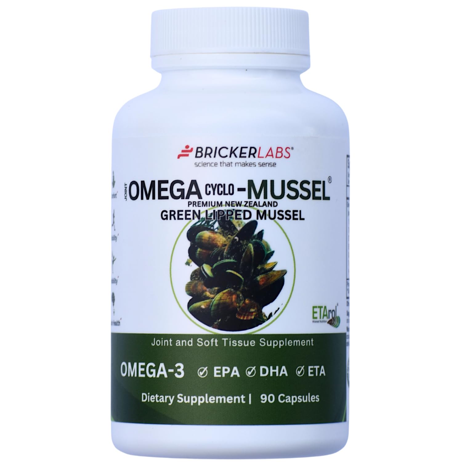 Bricker Labs Omega Cyclo - Mussel Joint Health Supplement, Premium New Zealand Green Lipped Mussel, Full Spectrum Omega Joint Supplements for Joint Health and Comfort, 90 Capsules Bricker LabsAu supplements