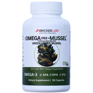 Bricker Labs Omega Cyclo - Mussel Joint Health Supplement, Premium New Zealand Green Lipped Mussel, Full Spectrum Omega Joint Supplements for Joint Health and Comfort, 90 Capsules Bricker LabsAu supplements