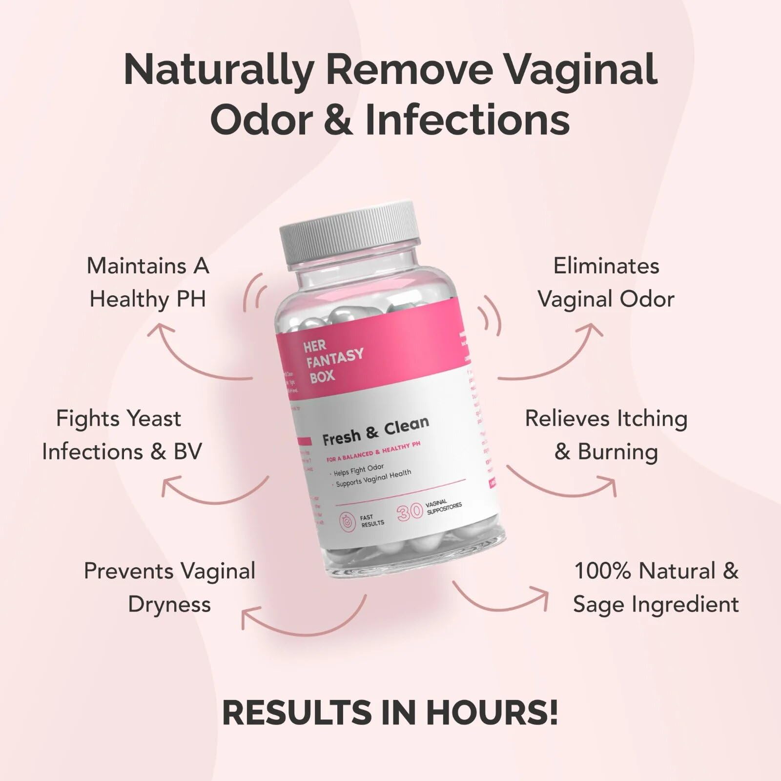 Her Fantasy Box | Fresh & Clean pH Restore Vaginal Suppositories - Natural Vaginal Health Support Her Fantasy BoxAu supplements
